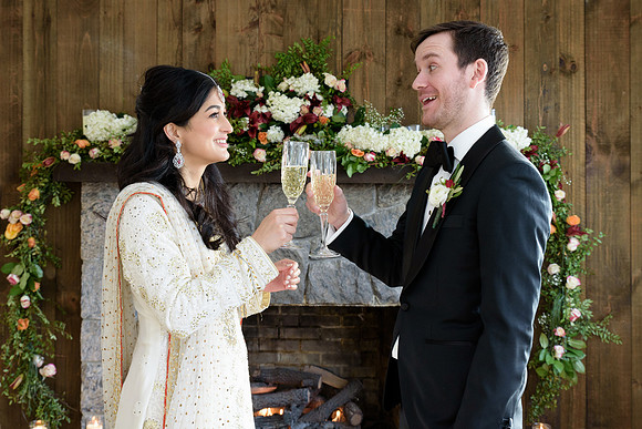 Pakistani, Muslim american wedding ceremony and toasts
