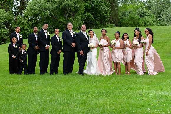 Wedding Party portraits with bride at Ethan Allen Hotel Wedding in Danbury, Connecticut