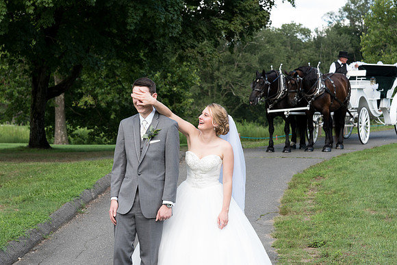 First Look bride and groom at the Heritage Hotel Wedding in Southbury, Connecticut