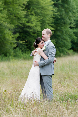 Bride and groom portraits, Red Barns at Hampshire, College, Amherst Mass.