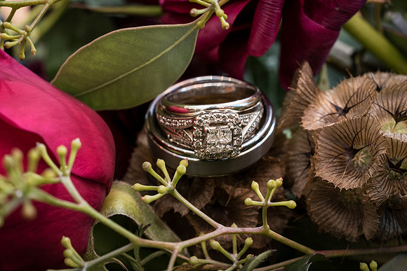 Wedding rings detail photo