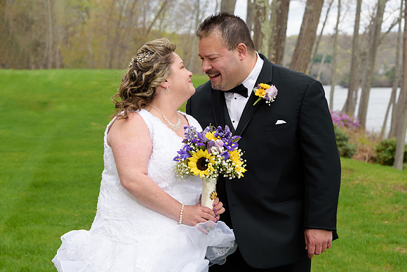 First Look, bride and groom at the Waterview in Monroe, Connecticut