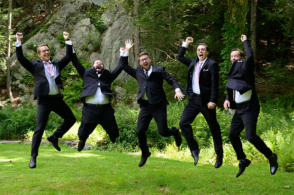Groomsmen having fun, groom portraits airbandb