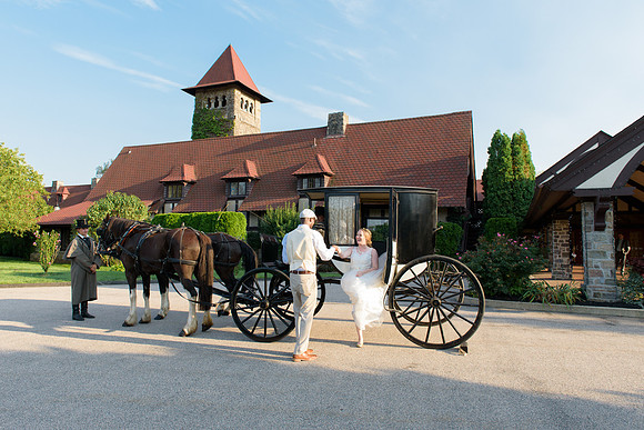 Horse and Carriage at Saint Clements Castle in Portland Connecticut