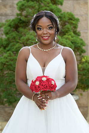 Bride Portrait with flowers at La Mirage, North Haven, Connecticut