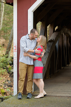 Engagement Shoot at Southford Falls Park in Southbury, Connecticut with waterfalls, covered bridges, forests, walkways and corges