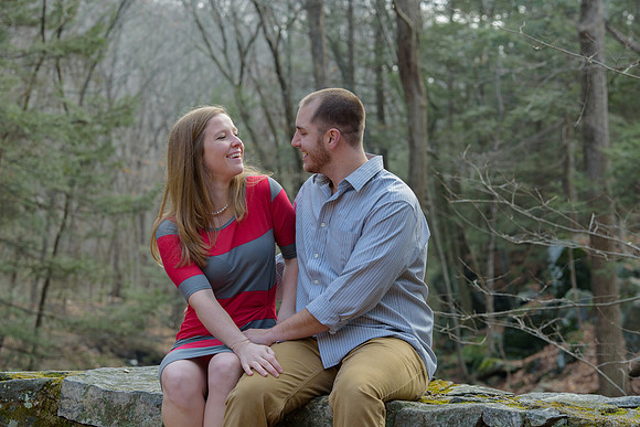 Engagement Shoot at Southford Falls Park in Southbury, Connecticut with waterfalls, covered bridges, forests, walkways and corges