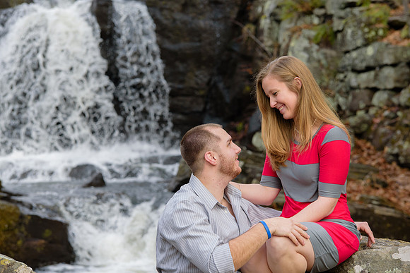 Engagement Shoot at Southford Falls Park in Southbury, Connecticut with waterfalls, covered bridges, forests, walkways and corges