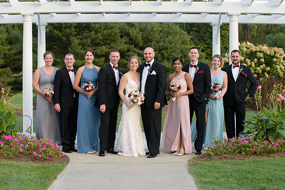 Wedding party bridesmaids and groomsmen photos at The Tradition Golf Club in Wallingford, CT