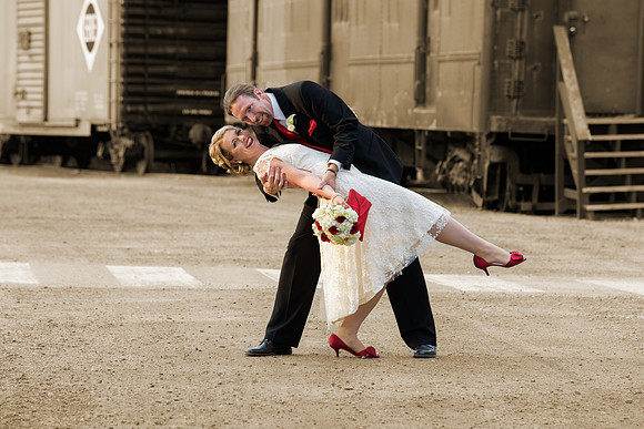 Ecclectc and intmate wedding at Essex Steam Train Museum, Essex, Connecticut