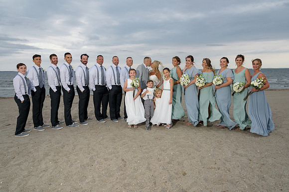 Bridal Party Portraits on the Beach jacky durrell pavilion fairfield ct