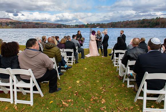 Interlaken Inn Wedding Ceremony and Reception photos in Lakeville Connecticut featuring Outdoor Wedding Ceremony and amazing wedding cake and reception
