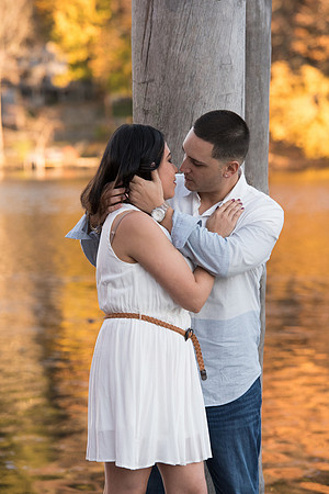 Southbury Connecticut Engagement Session photography with Autumn colors 