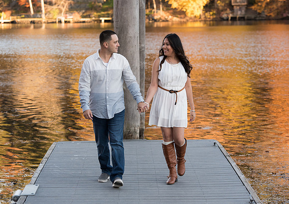 Southbury Connecticut Engagement Session photography with Autumn colors 